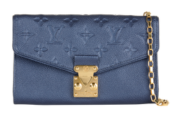 Saint Germain Pochette, Leather, Blue, TJ4134, 2*